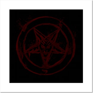 bloody pentagram Posters and Art